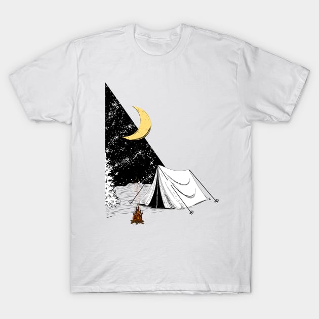 Night camp T-Shirt by ckai